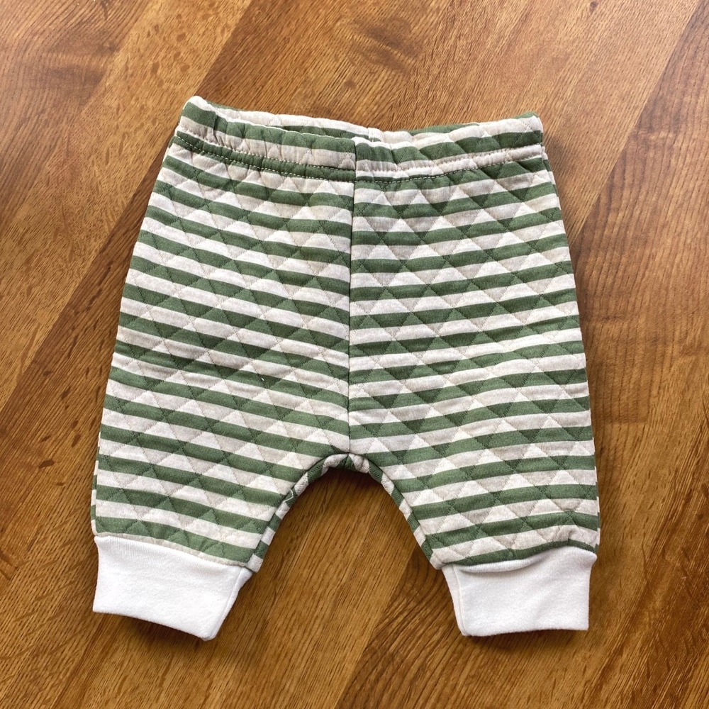 Striped Quilted Cotton Jogger Pants 3M Unisex Infant Cottage Indie Boho Prairie